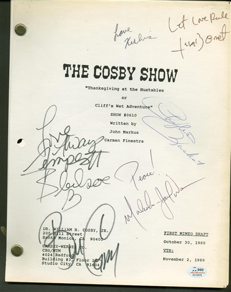 Bill Cosby Cast Signed 8" x 10" Original Script w/ 6 Signatures! (PSA/JSA Guaranteed)