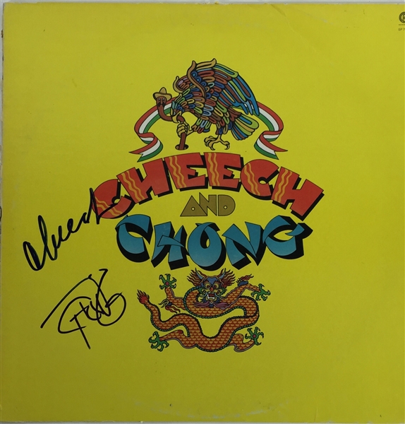 Cheech & Chong Signed Self-Titled Album Cover (PSA/JSA Guaranteed)