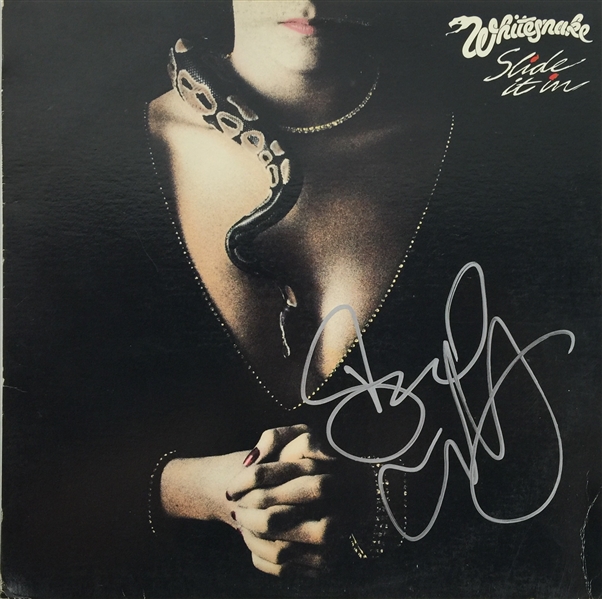 Whitesnake: David Coverdale Signed "Slide It In" Album Cover (PSA/JSA Guaranteed)
