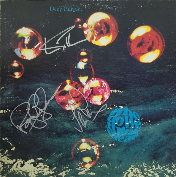 Deep Purple: Ian Gillian, Roger Glover & Ian Paice Signed "Who Do We Think We Are" Album Cover (PSA/JSA Guaranteed)