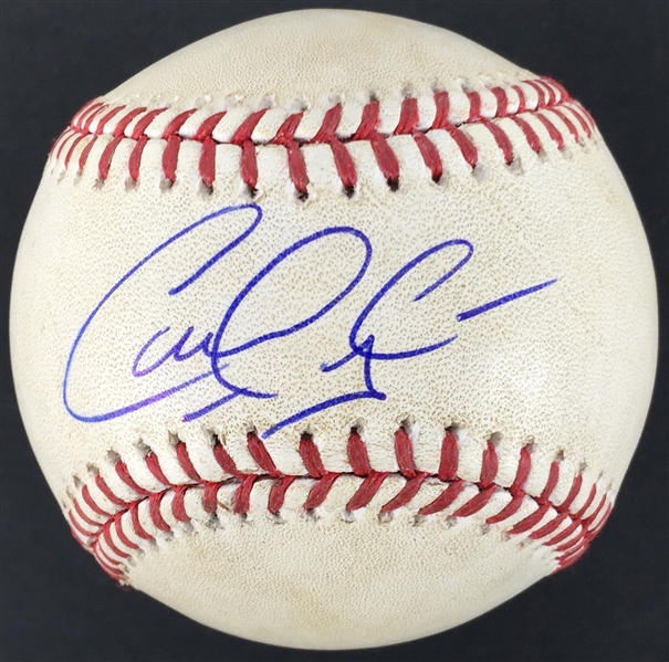 2015 Carlos Correa Signed & Game Used OML Baseball (PSA/DNA)