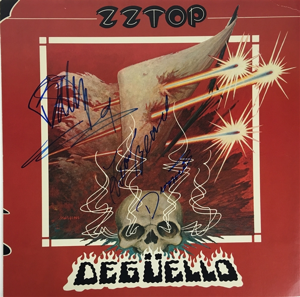 ZZ Top Group Signed "Deguello" Album Flat w/ 3 Signatures (PSA/JSA Guaranteed)