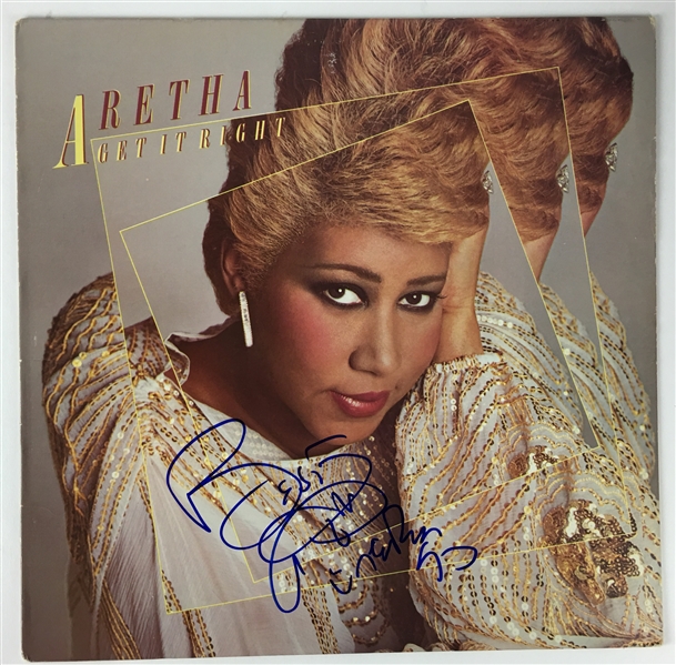 Aretha Franklin Near-Mint Signed "Get It Right" Album (PSA/JSA Guaranteed)