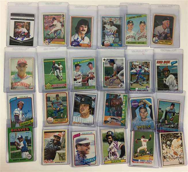 Lot of 500 Signed 60s-90s Baseball Cards w/ Bonds, Molitor, Murray & Others (PSA/JSA Guaranteed)
