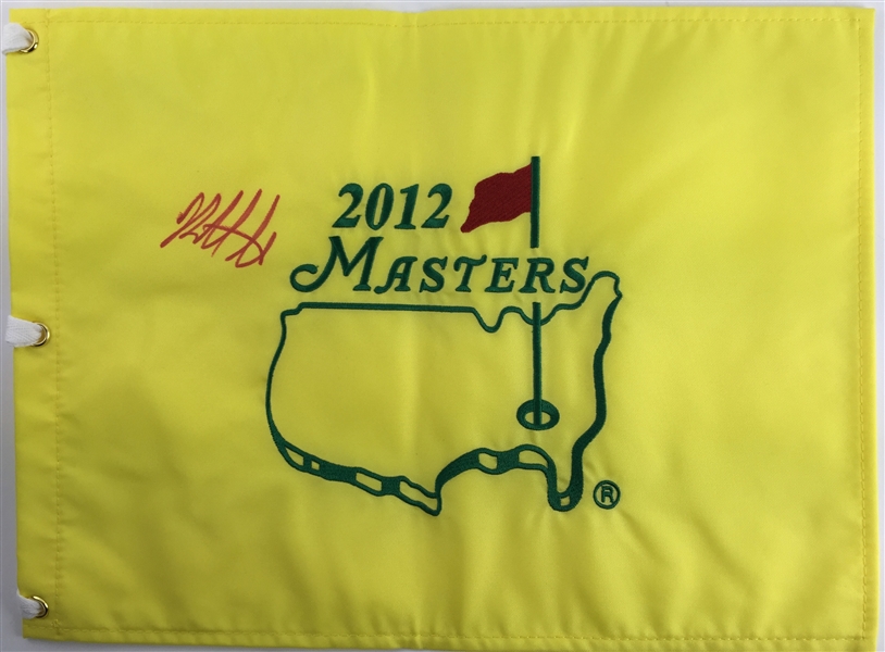 Bubba Watson Signed 2012 Masters Souvenir Pin Flag (PSA/DNA)