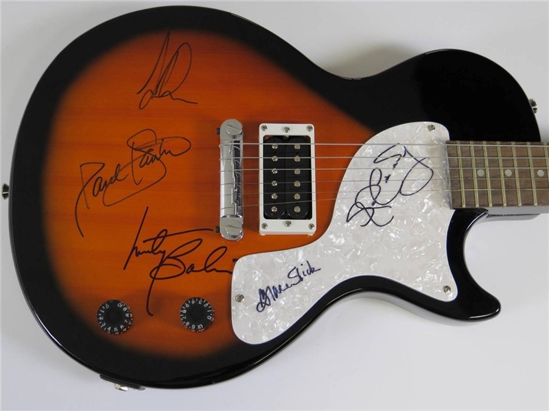 Jefferson Airplane Signed Guitar By All 5 Members: Grace Slick, Marty Balin, Paul Kantner, Jorma Kaukonen, and Jack Cassady. (PSA/JSA Guaranteed)