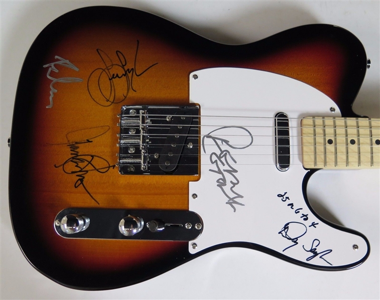 Chicago Signed Guitar By 5 Members: Peter Cetera, Bill Champlin, James Pankow, Lee Loughnane, and Danny Seraphine. (PSA/JSA Guaranteed)