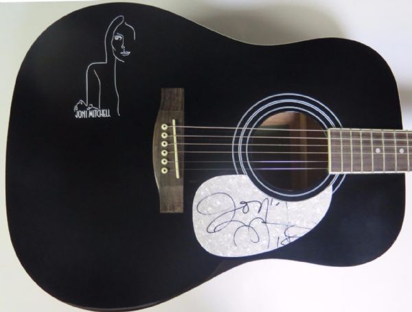 Joni Mitchell Signed Guitar (PSA/JSA Guaranteed)