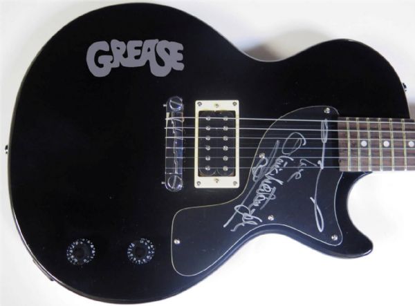 Grease Signed Guitar By: John Travolta and Olivia Newton-John (PSA/JSA Guaranteed) 