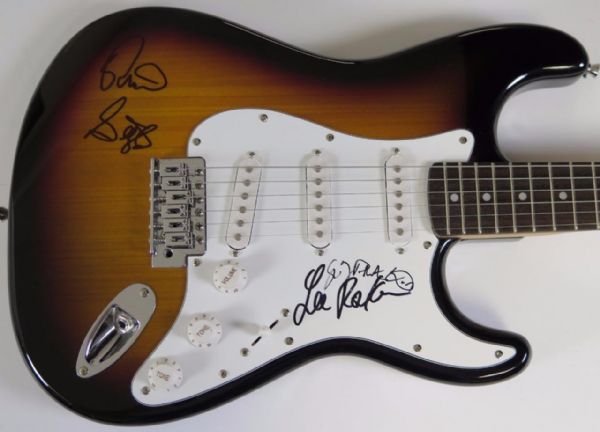 Stray Cats Signed Guitar By All 3 Members: Brian Setzer, Lee Rocker, and Slim Jim Phantom. (PSA/JSA Guaranteed)