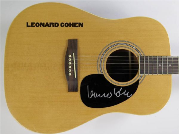 Leonard Cohen Signed Guitar (PSA/JSA Guaranteed)