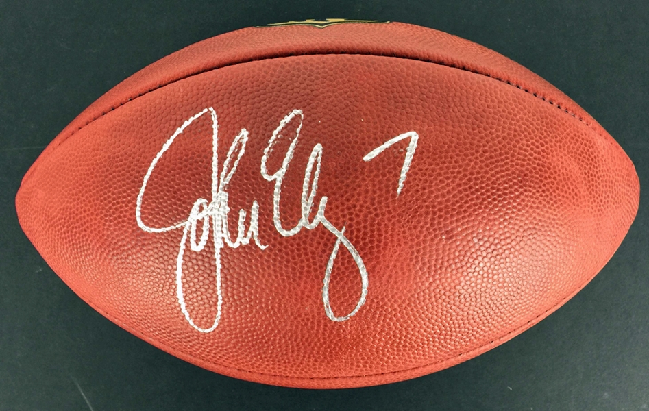 John Elway Signed NFL Official Leather Game Model Football (PSA/JSA Guaranteed)