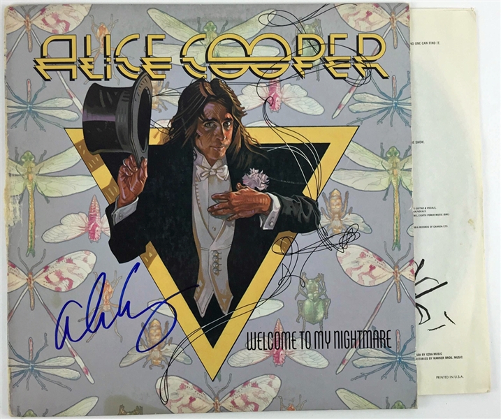 Alice Cooper Signed "Welcome to My Nightmare" Album (w/Vinyl)(PSA/JSA Guaranteed)