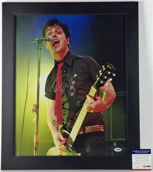 Green Day: Billie Joe Armstrong Signed 16" x 20" Color Photo in Framed Display (PSA/DNA)