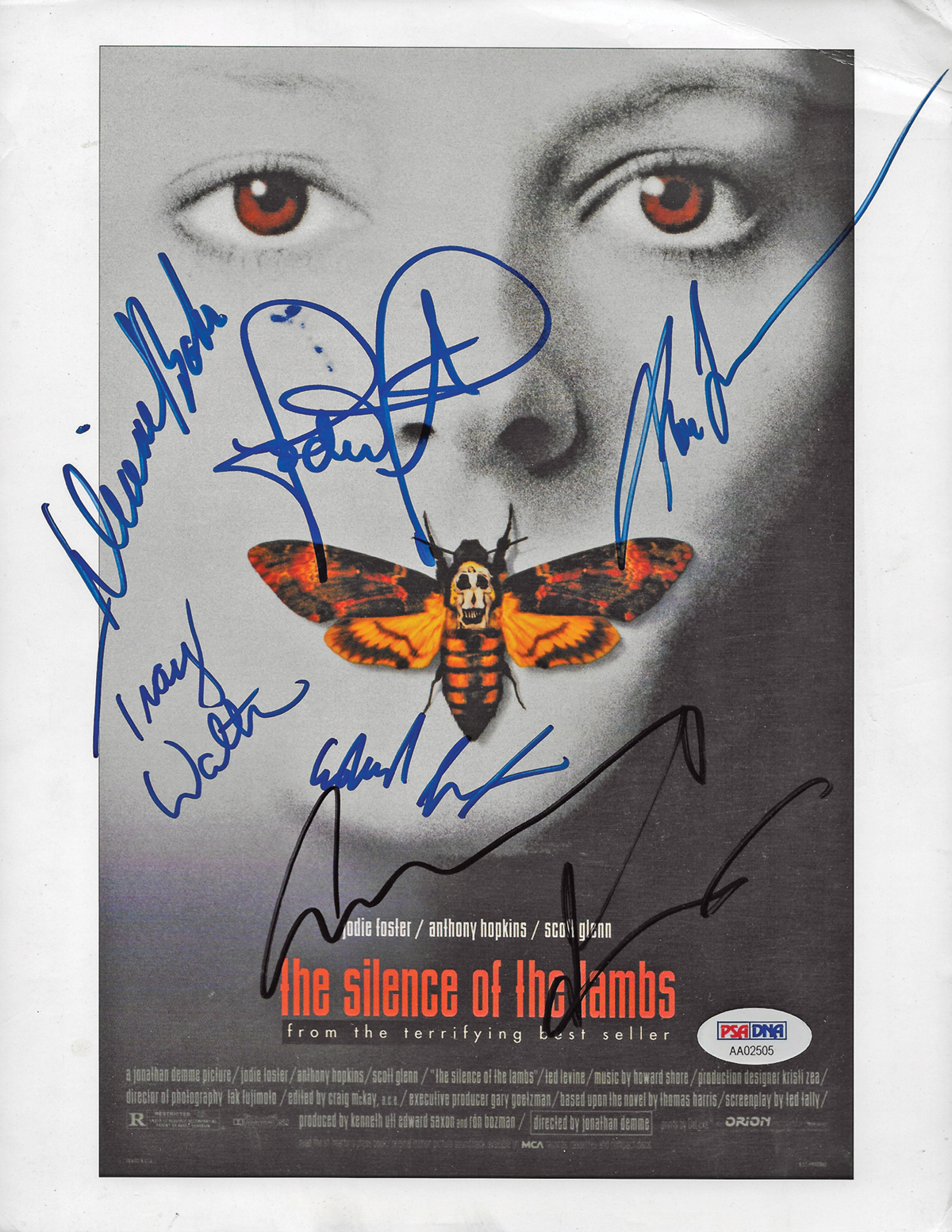 Lot Detail - The Silence of the Lambs Cast Signed 8.5