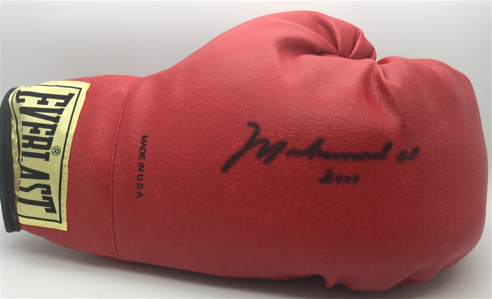 Muhammad Ali Signed Red Everlast Boxing Glove w/ Full Name Autograph! (PSA/JSA Guaranteed)