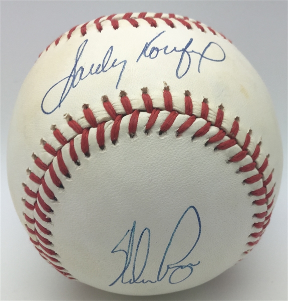 Nolan Ryan, Bob Feller & Sandy Koufax Multi-Signed ONL Baseball (PSA/JSA Guaranteed)