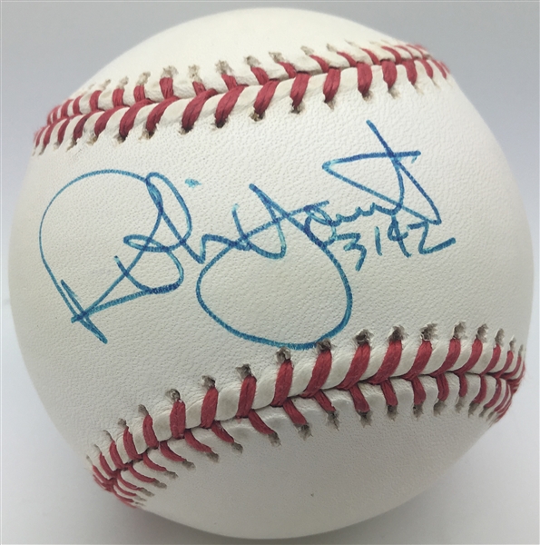 Robin Yount Signed OAL Baseball w/ 3142 Hits Inscription (PSA/JSA Guaranteed)