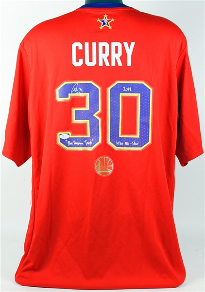 Stephen Curry Signed Official 2014 NBA All-Star Game Jersey w/ Unique Inscriptions! (JSA)