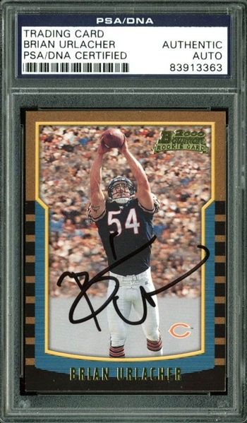 Brian Urlacher Signed 2000 Bowman Rookie Card #178 (PSA/DNA Encapsulated)