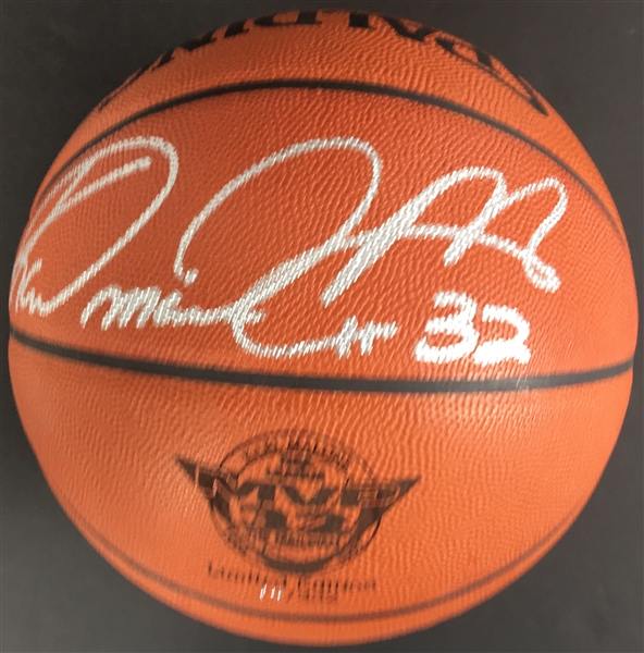 Karl Malone Near-Mint Signed Limited Edition Leather NBA Basketball (PSA/JSA Guaranteed)