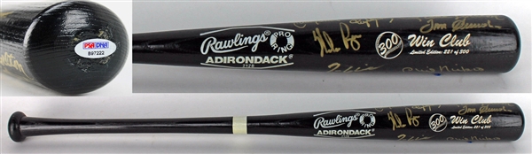 Impressive 300 Game Winners Ltd. Ed. Multi-Signed Baseball Bat w/ 12 Signatures (PSA/DNA)