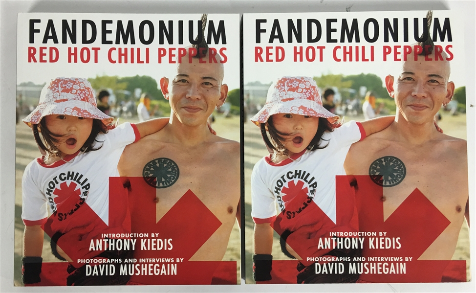 Lot of Two (2) Red Hot Chili Peppers Signed "Fandemonium" Books (PSA/JSA Guaranteed)