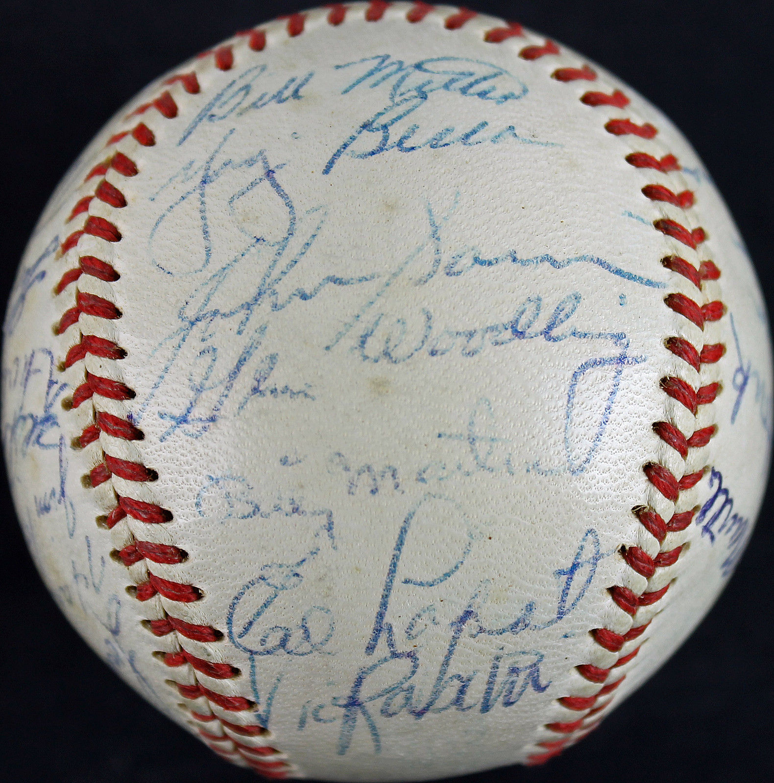 Lot Detail - 1953 WS Champion NY Yankees Team-Signed Baseball w/ Mantle ...