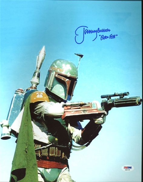 Star Wars: Jeremy Bulloch Signed 11" x 14" Photo w/ "Boba Fett" Insc. (PSA/DNA)