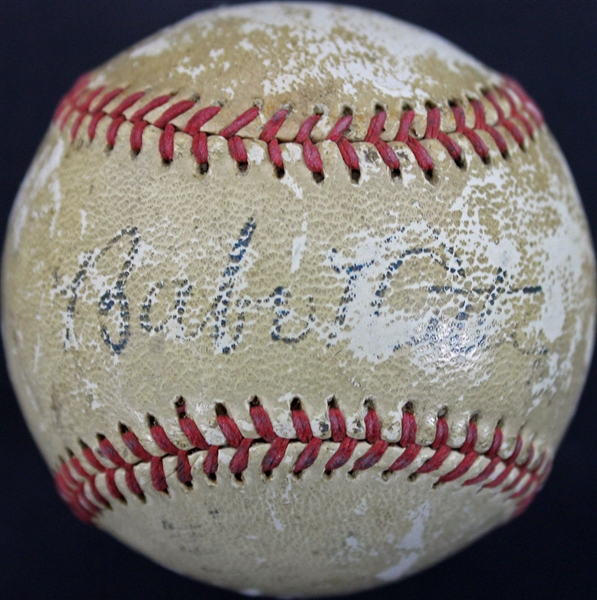 Babe Ruth Single Signed Official League Baseball (JSA)