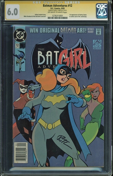 Bruce Timm Signed Batgirl Adventures #12 Comic feat. Harley Quinn (CGC 6)