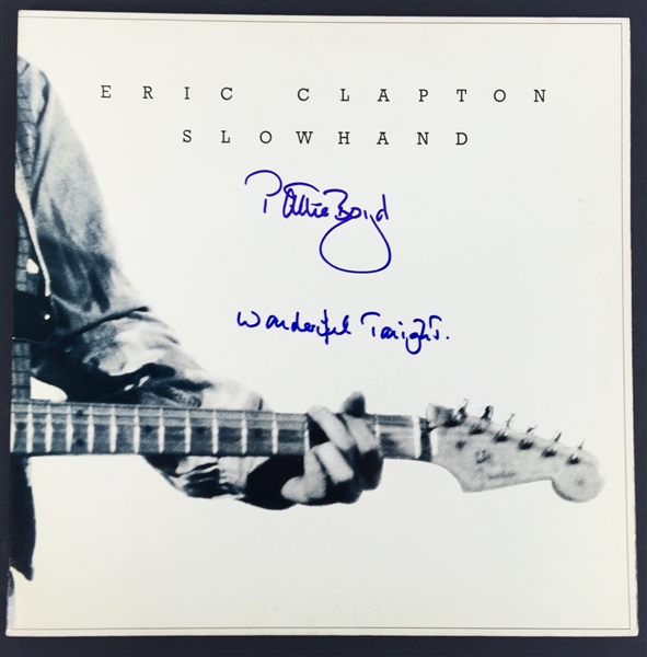 Eric Clapton: Pattie Boyd Signed "Slowhand" Album Cover with "Wonderful Tonight" Inscription (PSA/JSA Guaranteed)