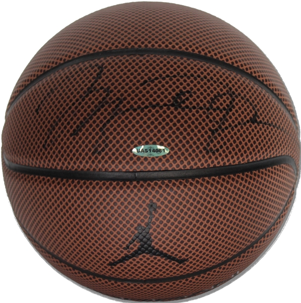 Michael Jordan Superb Signed Nike Air Jordan Legacy Model Basketball (UDA)
