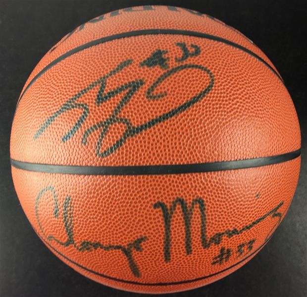 Shaquille ONeal & Alonzo Mourning Dual Signed Spalding Basketball (JSA)