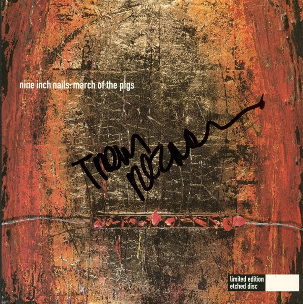 NIN: Trent Reznor Signed Limited Edition 45 "March of the Pigs" Album (PSA/DNA)