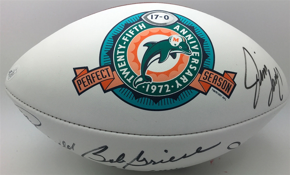 Lot Detail - 1972 Dolphins Multi-Signed Football W/ Gresie, Little ...