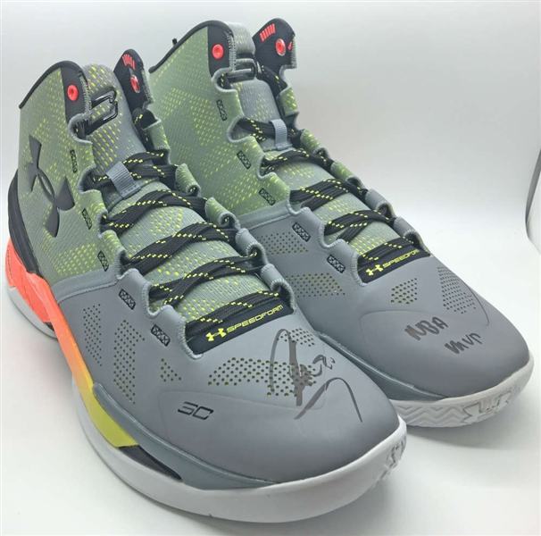 Stephen Curry Signed Under Armour Personal Model Shoes w/ NBA MVP Inscription! (Fanatics & PSA/DNA)