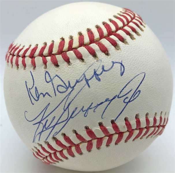 Ken Griffey Jr. & Sr. Dual Signed OAL Baseball (Upper Deck)