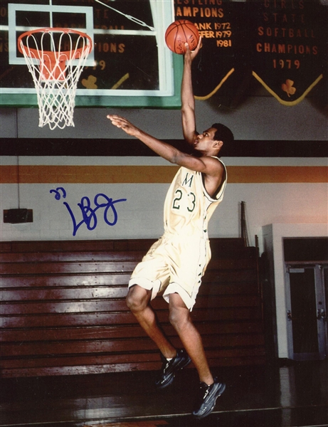 LeBron James ULTRA-RARE Pre-Rookie Signed 8" x 10" Color Photograph (PSA/JSA Guaranteed)