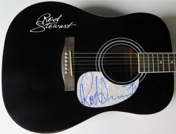 Rod Stewart Signed Guitar  (PSA/JSA Guaranteed)