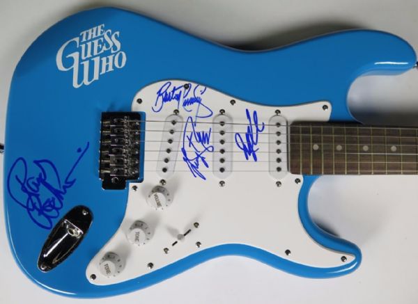 The Guess Who Signed Guitar By All 4 Members: Burton Cummings, Randy Bachman, Jim Kale, and Garry Peterson. (PSA/JSA Guaranteed)