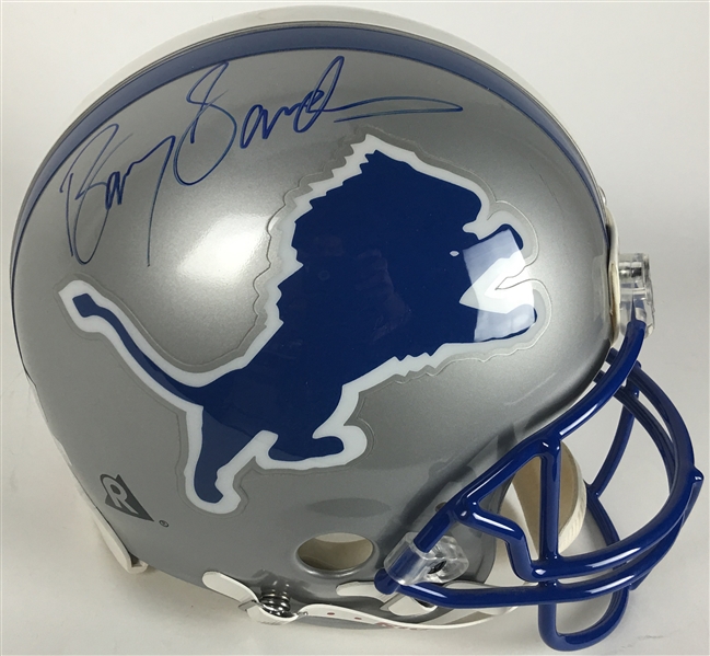 Barry Sanders Signed Full Size PROLINE Lions Helmet (PSA/JSA Guaranteed)