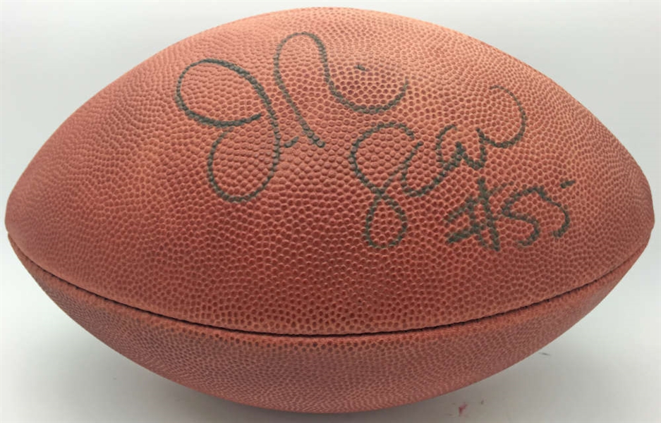 Junior Seau Signed Official Leather NFL Football (JSA)