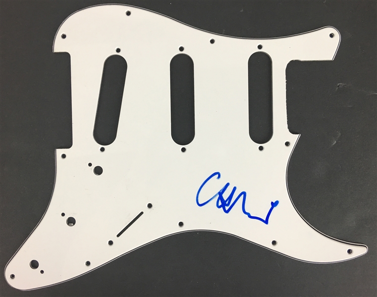 Coldplay: Chris Martin Signed Stratocaster Style Pick Guard (PSA/JSA Guaranteed)