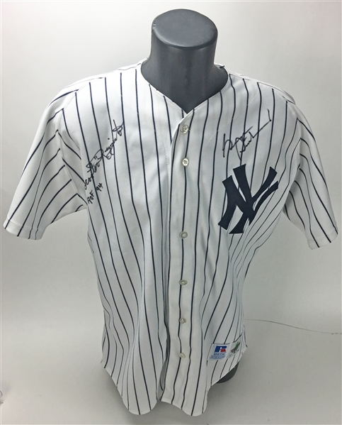 George Steinbrenner & Phil Rizzuto Dual Signed New York Yankees Jersey (PSA/JSA Guaranteed)