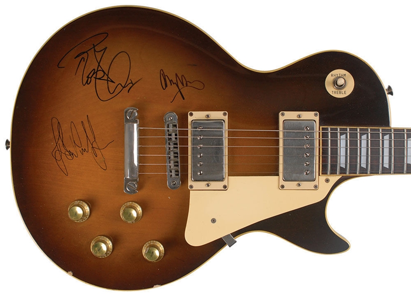 Led Zeppelin Group Signed Guitar w/ ULTRA-RARE On The Body Signatures - One of the Only Known Examples! (PSA/DNA & Epperson)