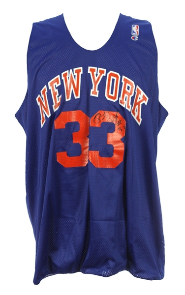 Patrick Ewing Signed & Worn 1990s New York Knicks Practice Jersey (JSA & Mears)