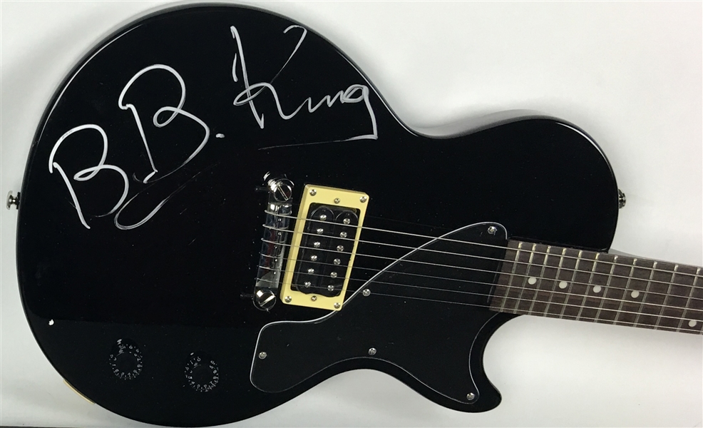 B.B. King Signed Epiphone Model Guitar w/ Rare On-The-Body Autograph! (PSA/DNA)