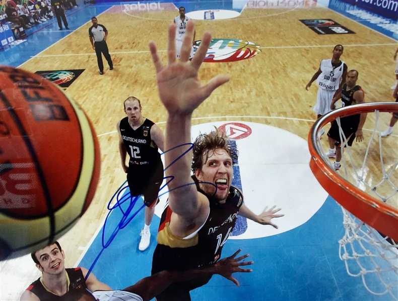 Dirk Nowitzki In-Person Signed 11" x 14" Color Photo