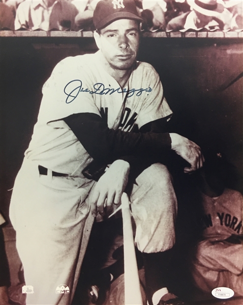 Joe DiMaggio Signed 11" x 14" Black & White Photo (JSA)